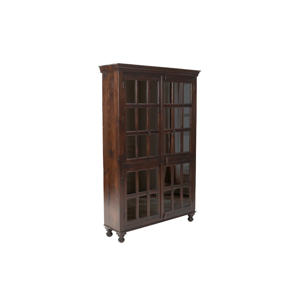 Aspen Glass Cabinet in Brown. Picture 3
