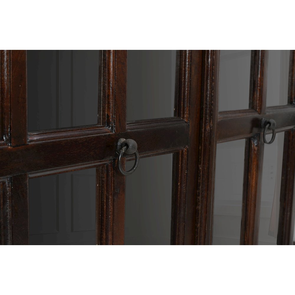 Aspen Glass Cabinet in Brown. Picture 4