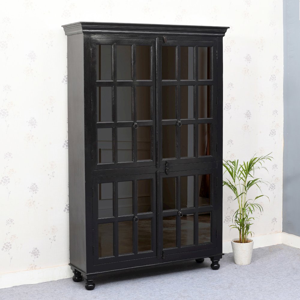 Aspen Glass Cabinet in Dark Brown. Picture 2