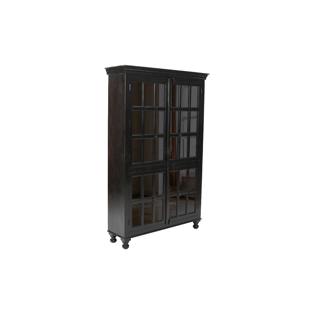 Aspen Glass Cabinet in Dark Brown. Picture 3