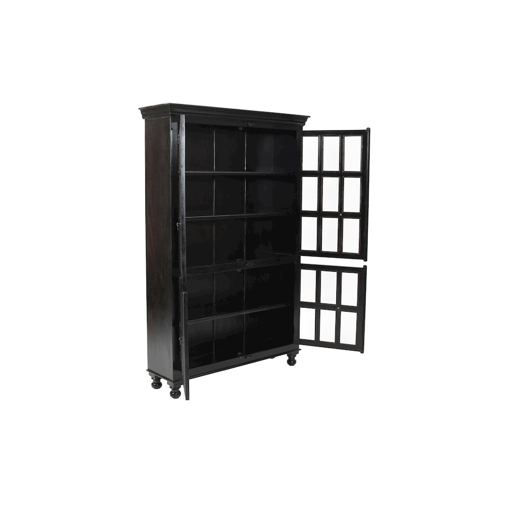 Aspen Glass Cabinet in Dark Brown. Picture 4