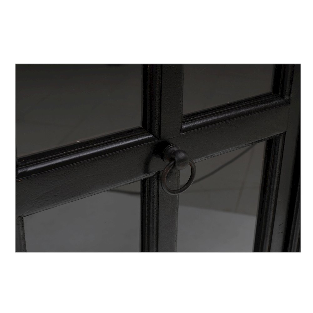 Aspen Glass Cabinet in Dark Brown. Picture 5