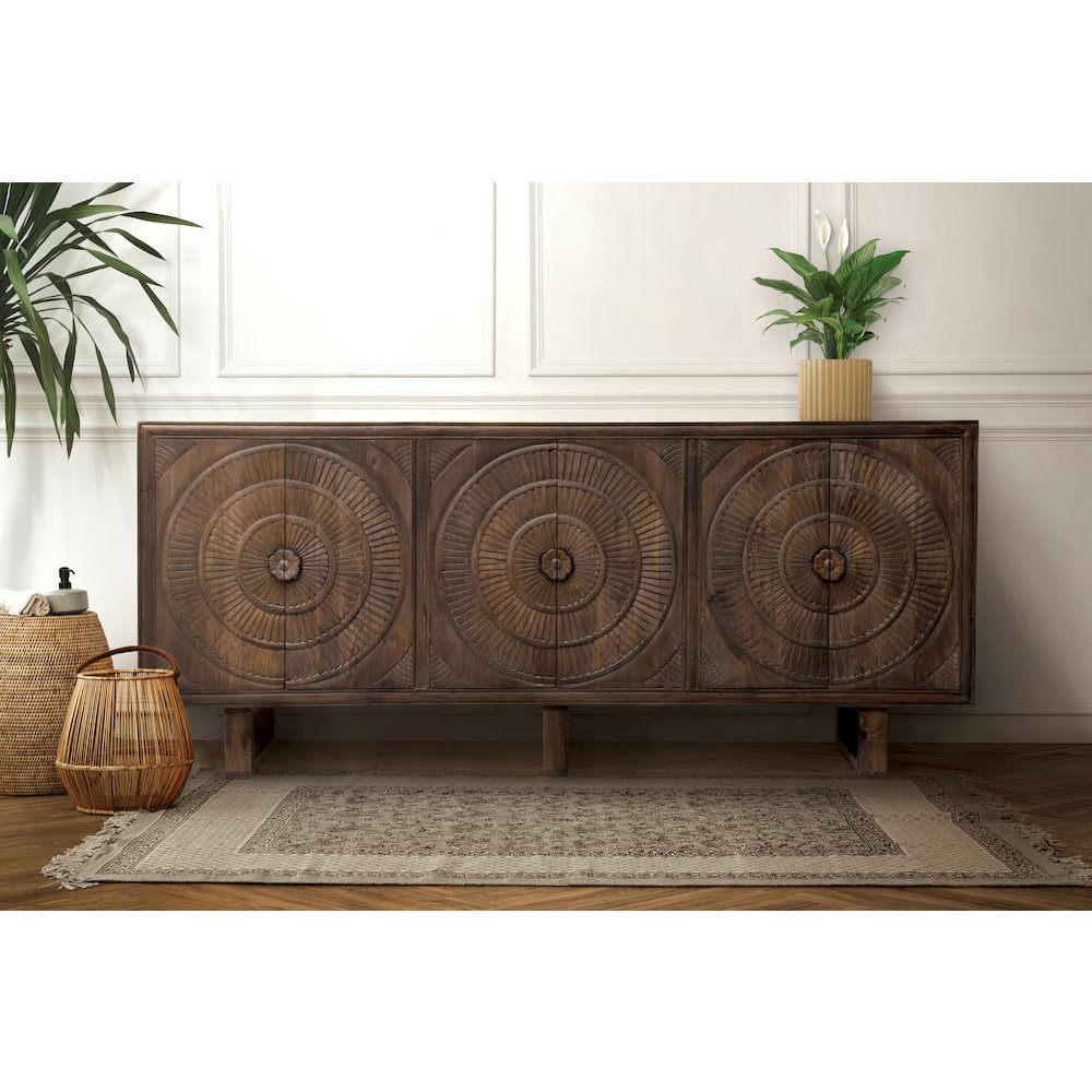 Albert Cabinet with 6 Hand Carved Doors. Picture 4