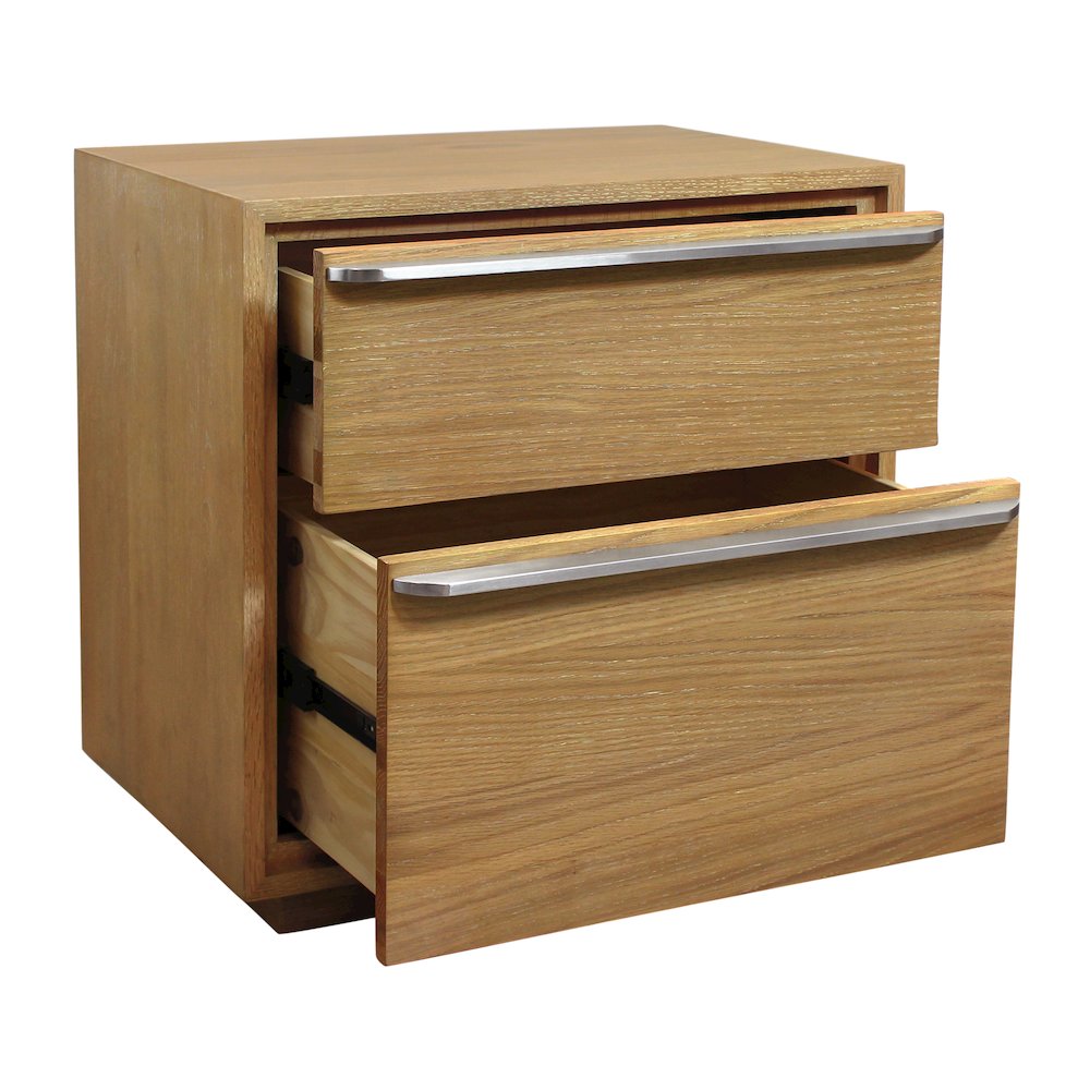 Sarasota 2-Drawer Nightstand in Natural Oak. Picture 4