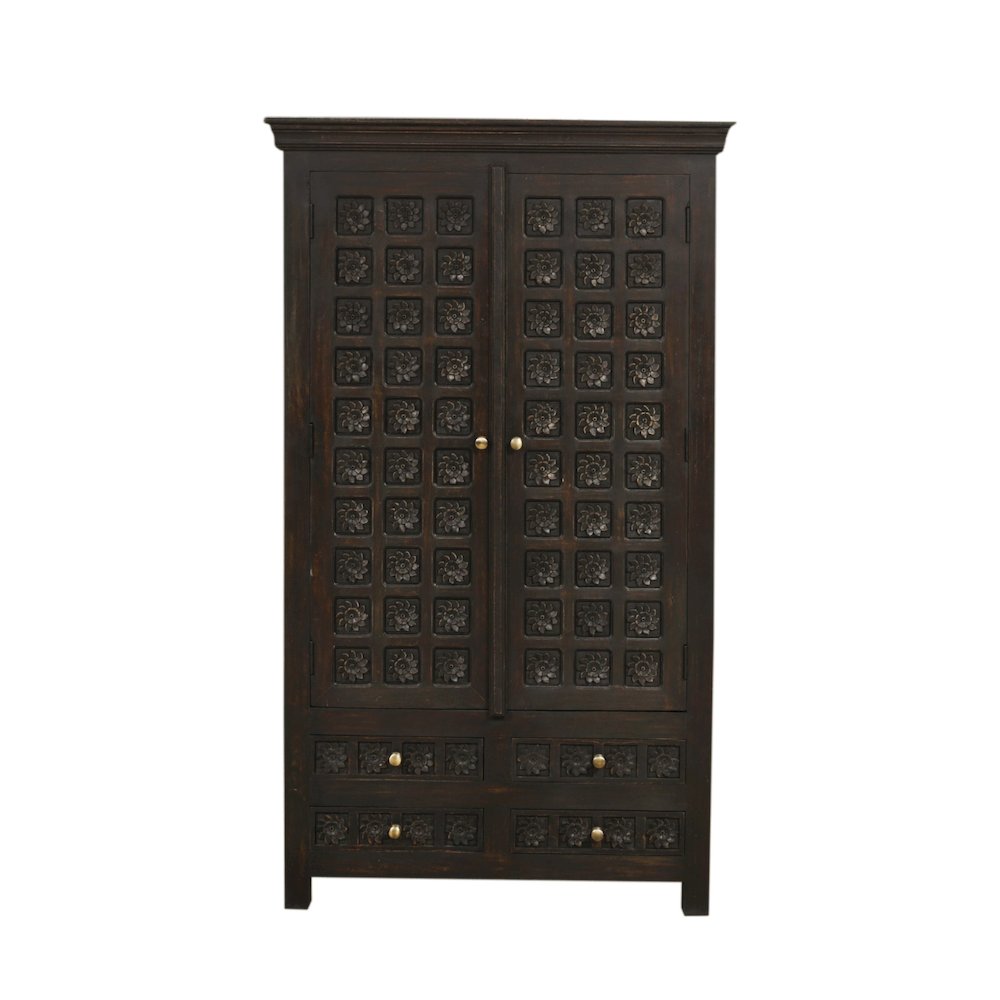 Anisa Tall Cabinet - Antique Brown. Picture 3