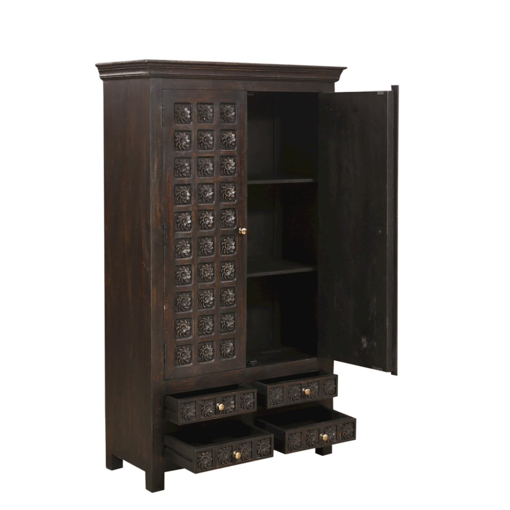 Anisa Tall Cabinet - Antique Brown. Picture 4