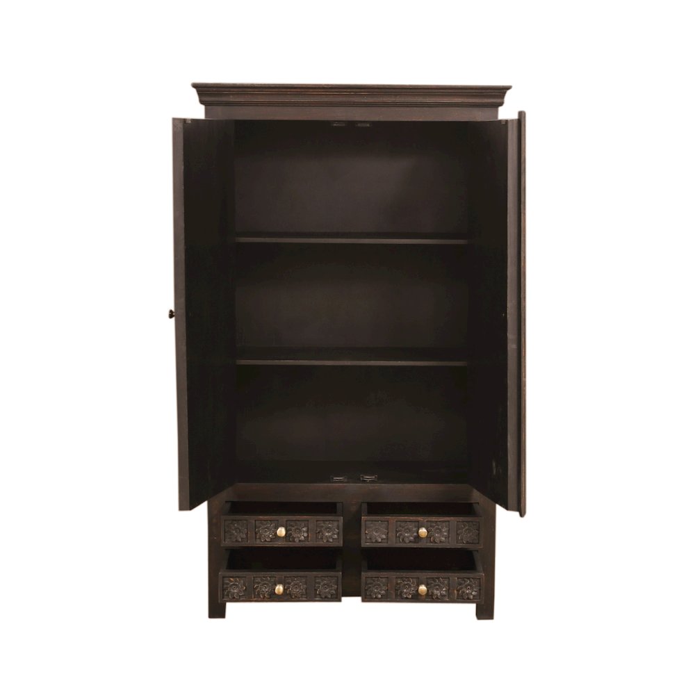 Anisa Tall Cabinet - Antique Brown. Picture 5