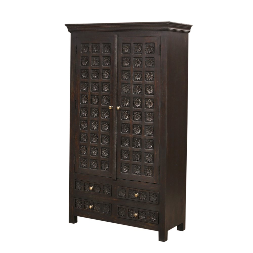 Anisa Tall Cabinet - Antique Brown. Picture 7