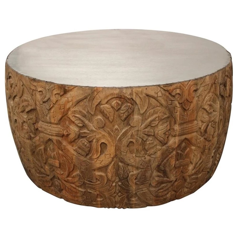 Carter Cocktail Table with Zinc Top. Picture 1