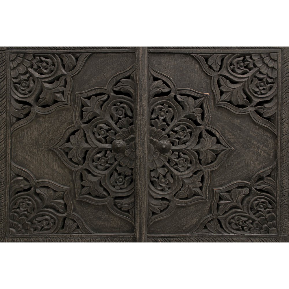 Carter Eagle 4-Door Sideboard in Distressed Gray. Picture 7