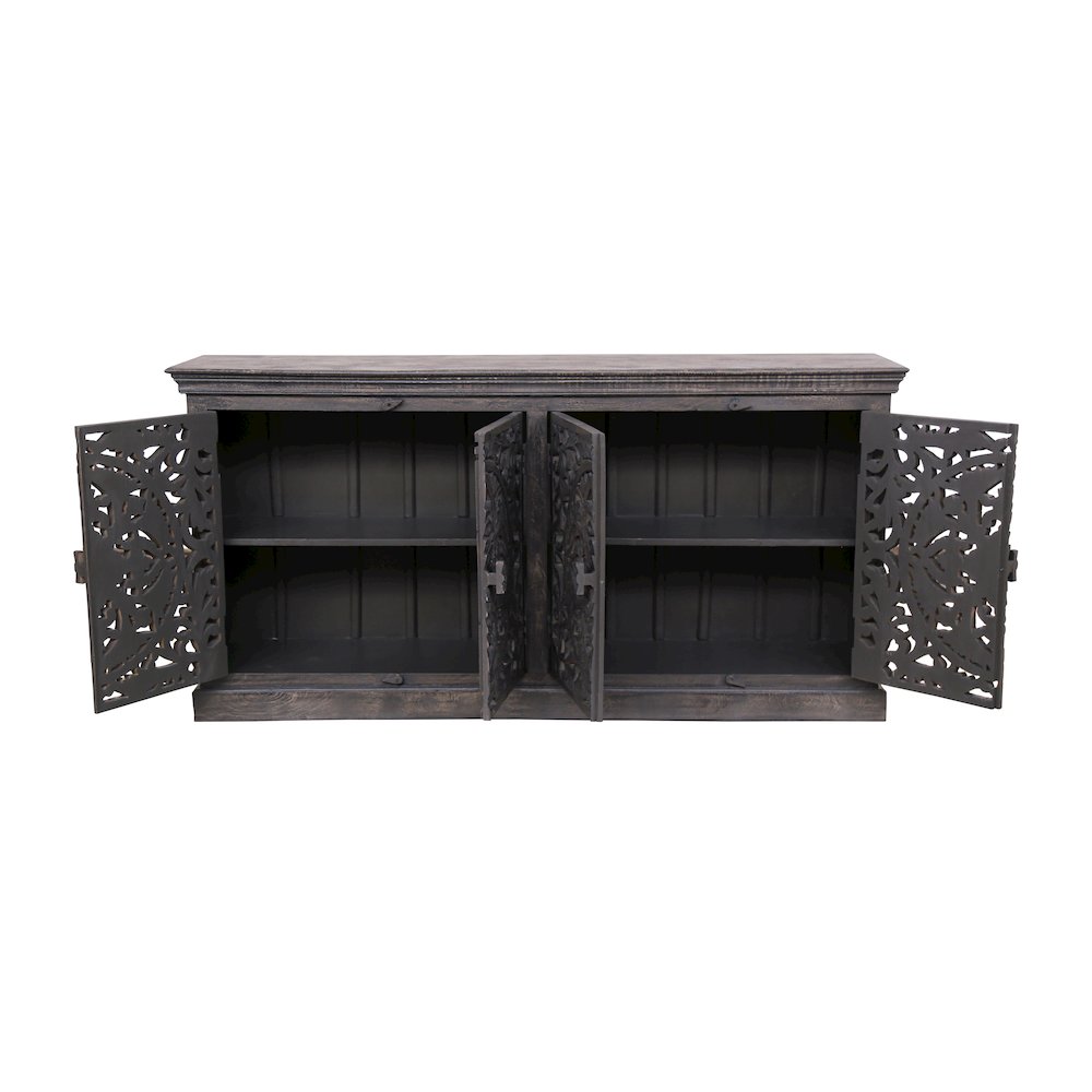 Gladys 4-Door Sideboard in Gray. Picture 3