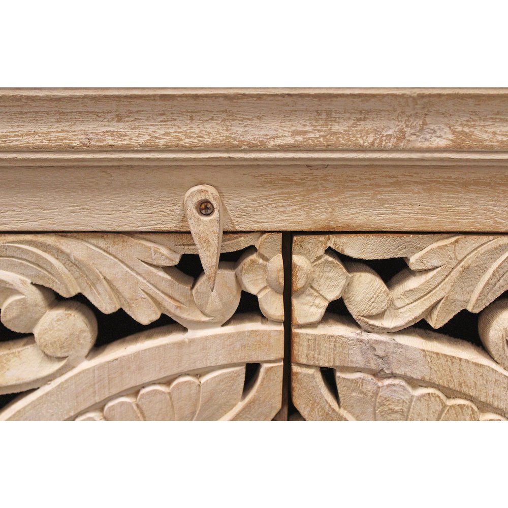 Carter Flores 4-Door Sideboard in Distressed White. Picture 7
