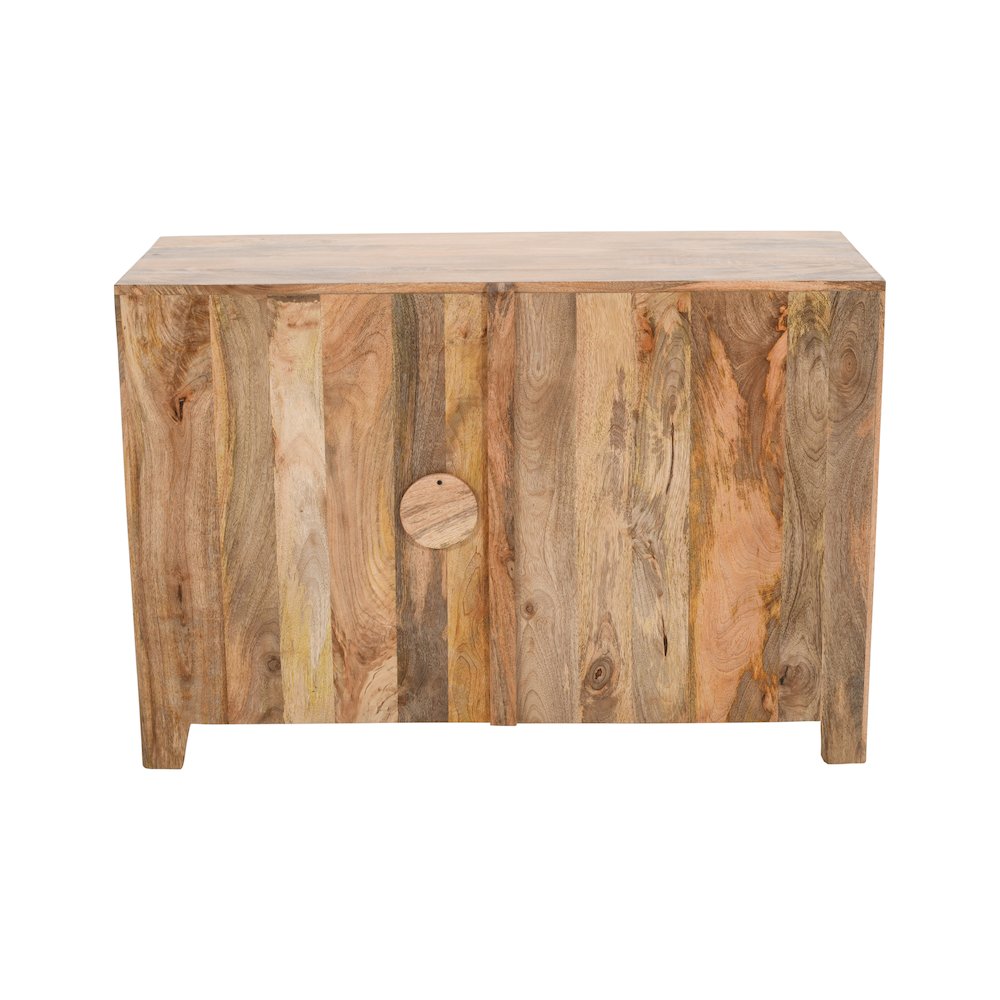 Weatherly 2-Door Accent Cabinet with Hand-Carved Doors in Natural. Picture 5