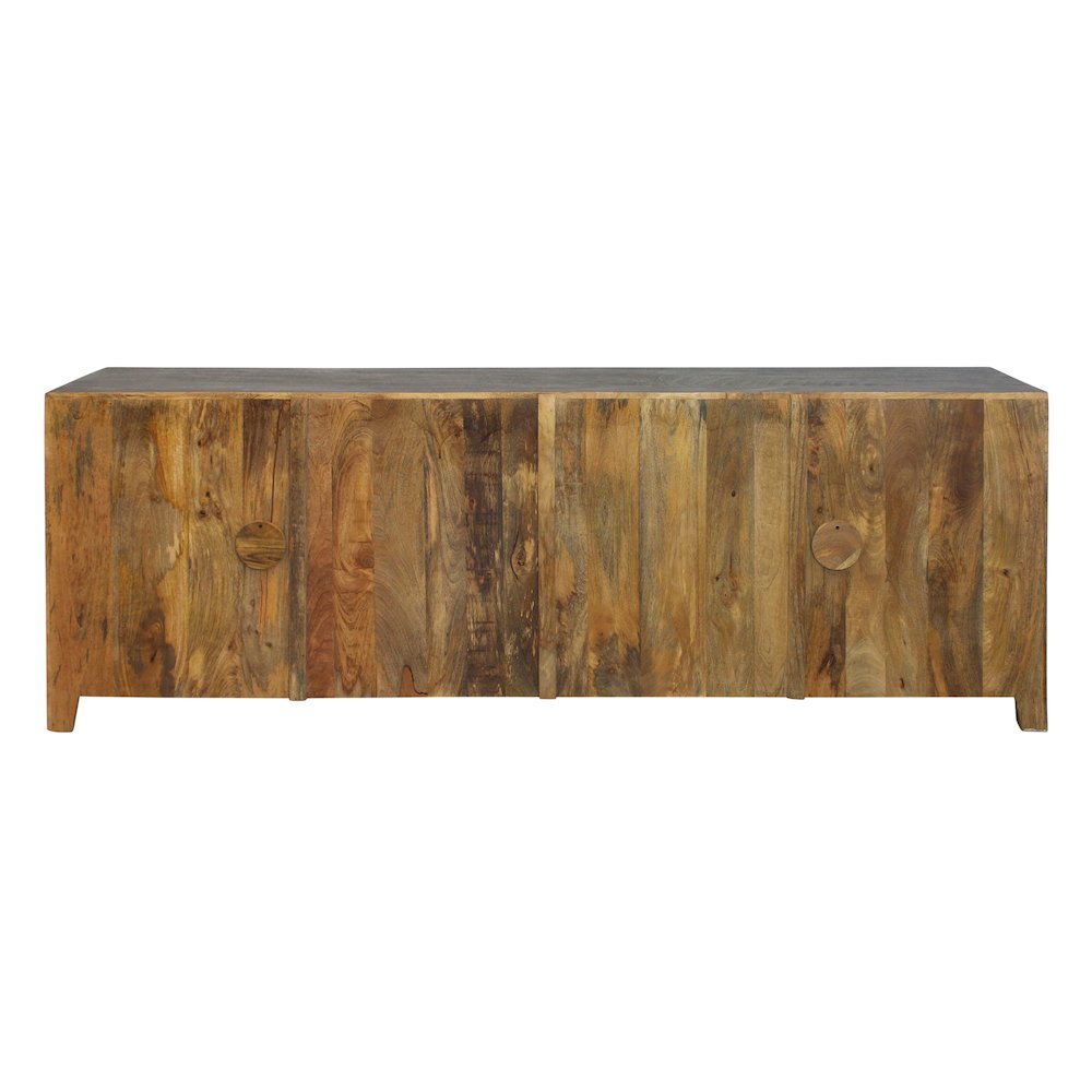 Waverly Solid Wood Media Cabinet with 4 Doors and Gray Finish. Picture 9
