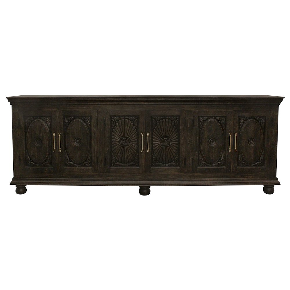 Athena 6-Door Sideboard in Antique Black. Picture 2