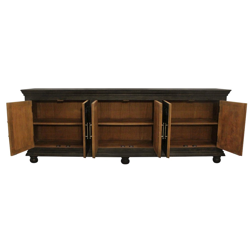Athena 6-Door Sideboard in Antique Black. Picture 5
