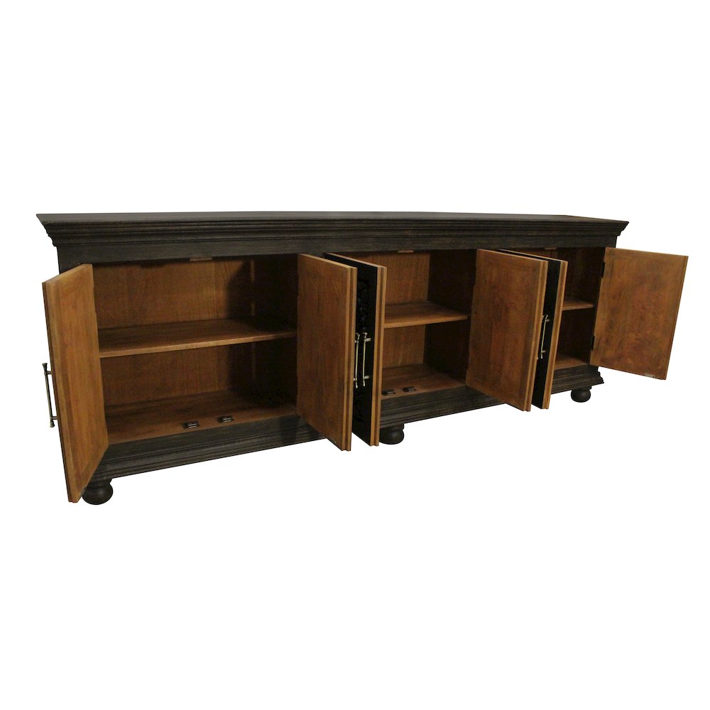 Athena 6-Door Sideboard in Antique Black. Picture 6