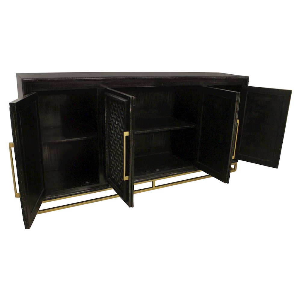 Juno 4-Door Sideboard in Antique Black. Picture 5