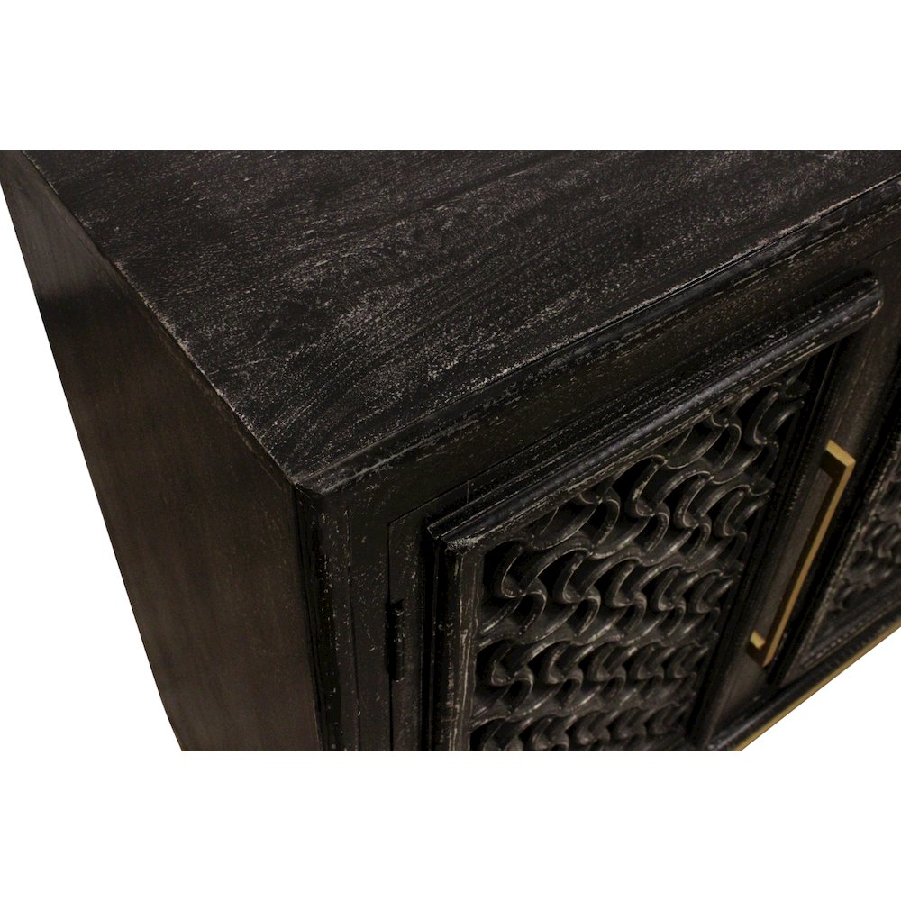 Juno 4-Door Sideboard in Antique Black. Picture 6