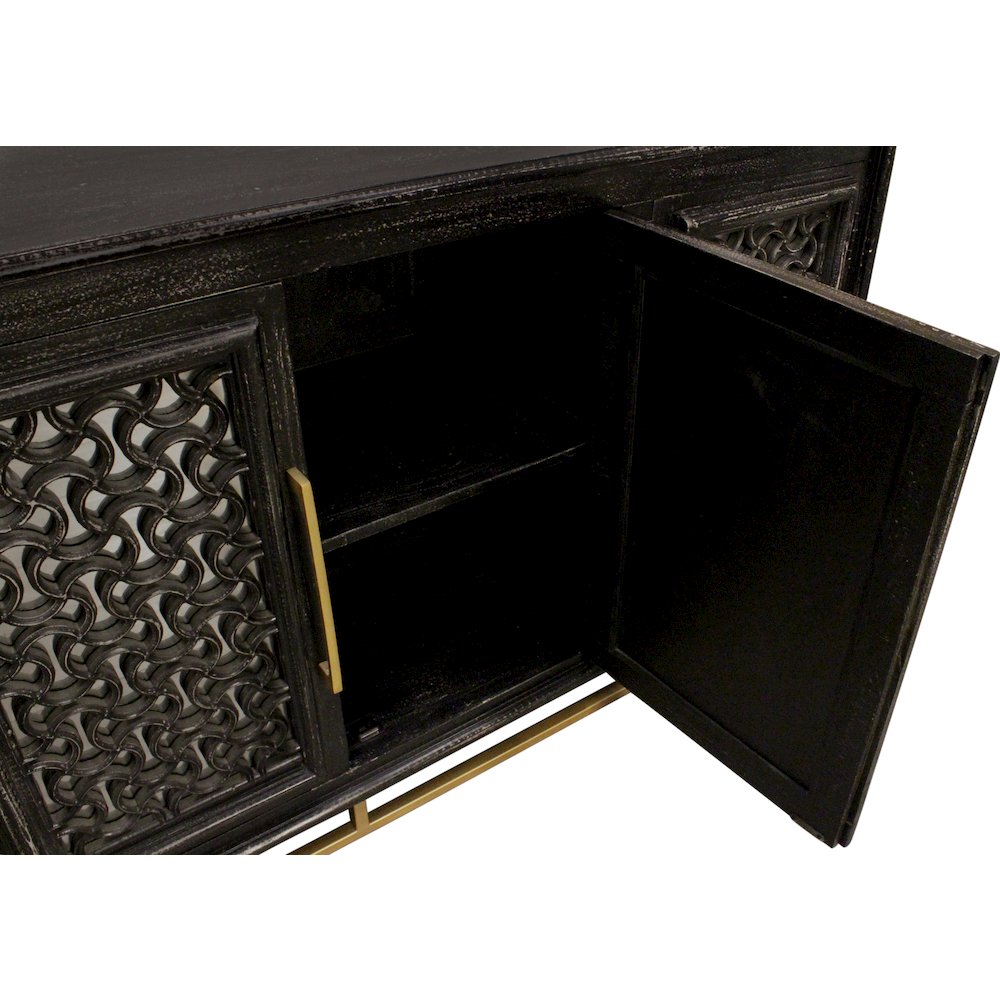 Juno 4-Door Sideboard in Antique Black. Picture 9