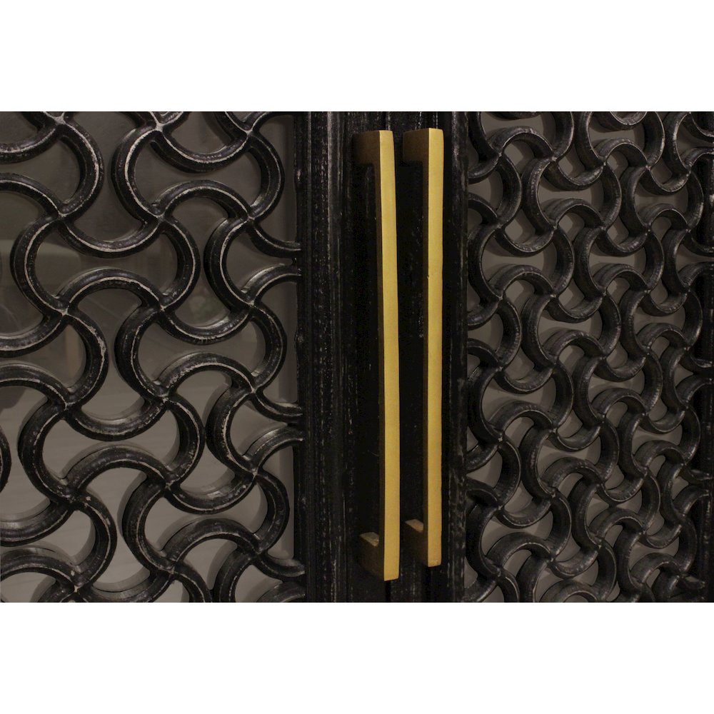 Juno 4-Door Sideboard in Antique Black. Picture 8
