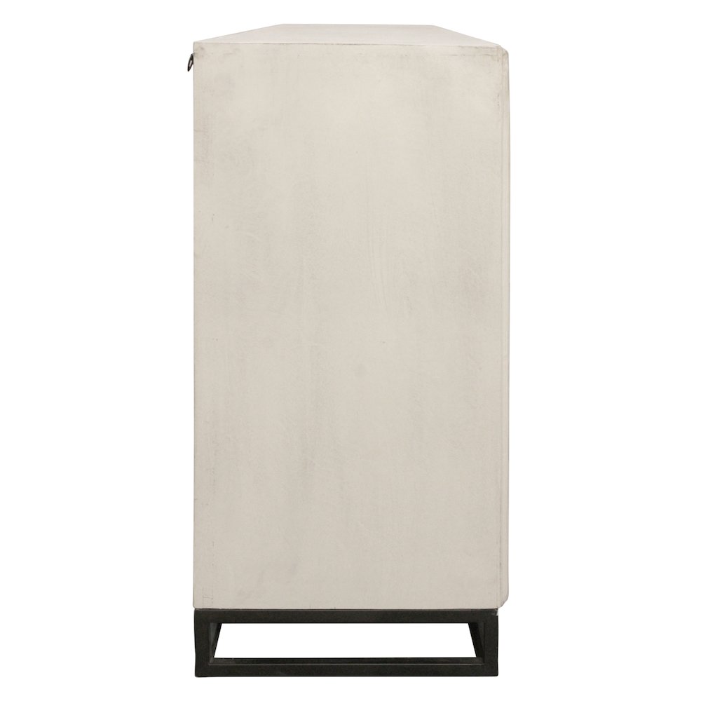 Juno 4-Door Sideboard in Distressed White. Picture 4
