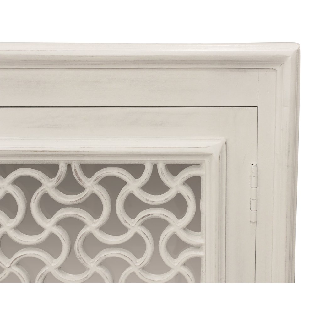 Juno 4-Door Sideboard in Distressed White. Picture 10