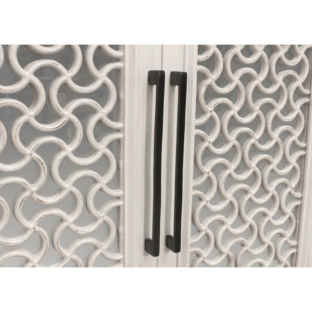 Juno 4-Door Sideboard in Distressed White. Picture 11