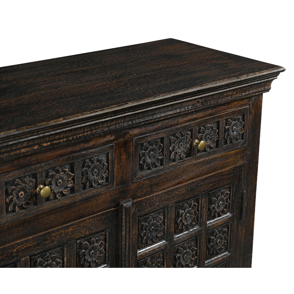 Anisa 4-Door 4-Drawer Sideboard in Antique Black. Picture 7