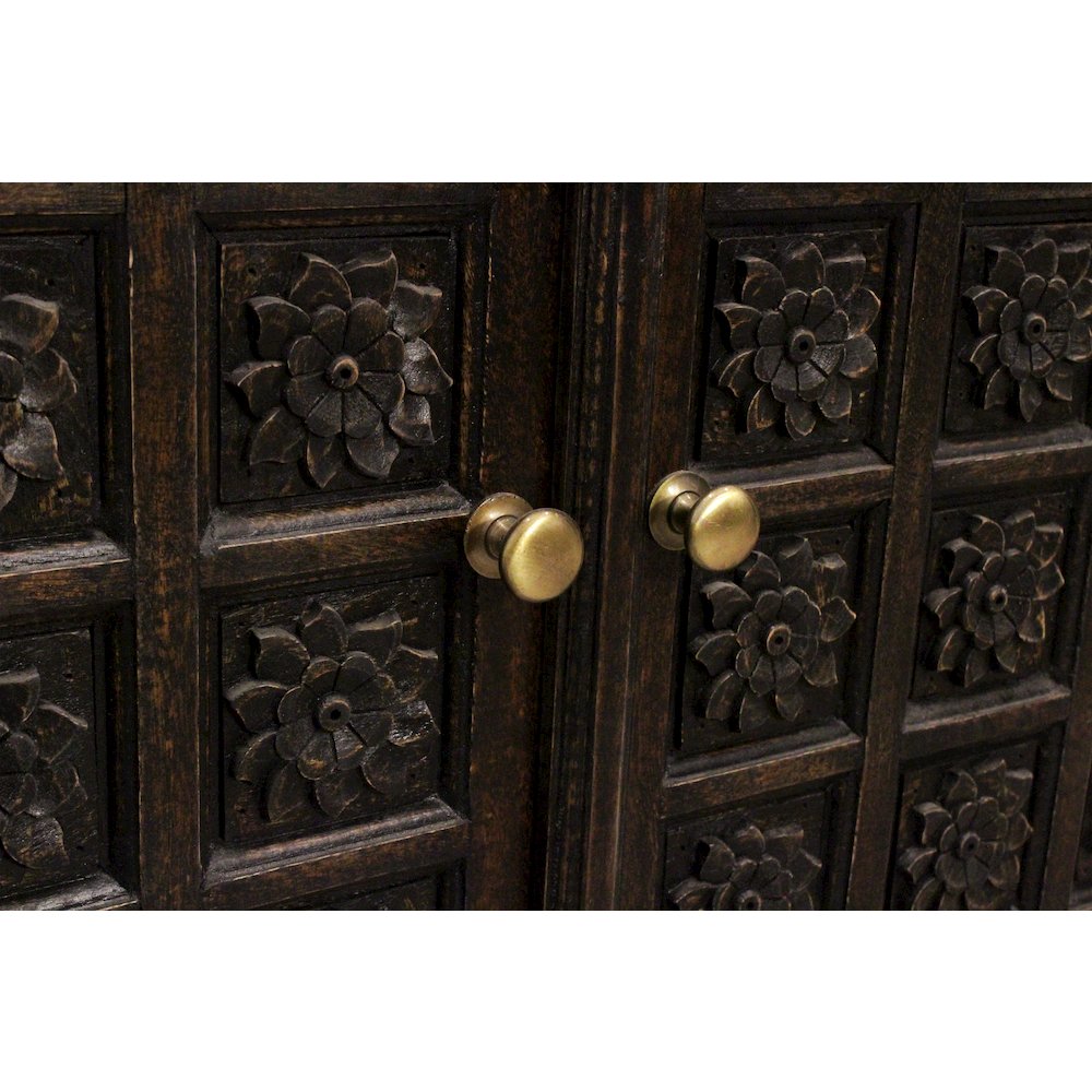 Anisa 4-Door 4-Drawer Sideboard in Antique Black. Picture 11