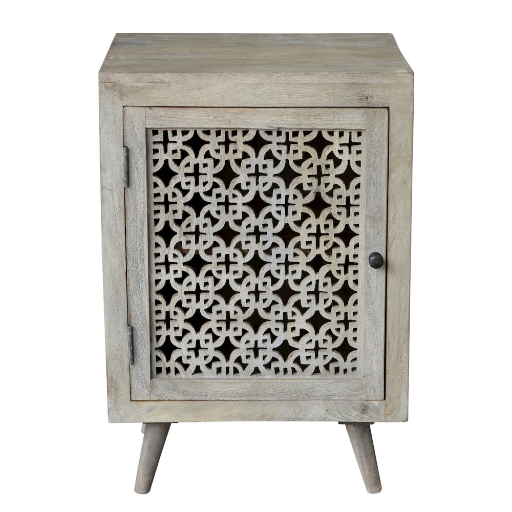 Halle Hand-carved Nightstand. Picture 3