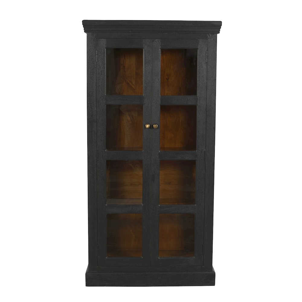 Peachtree 2-Door Cabinet in Charcoal Gray. Picture 1