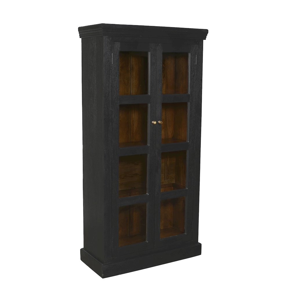 Peachtree 2-Door Cabinet in Charcoal Gray. Picture 3