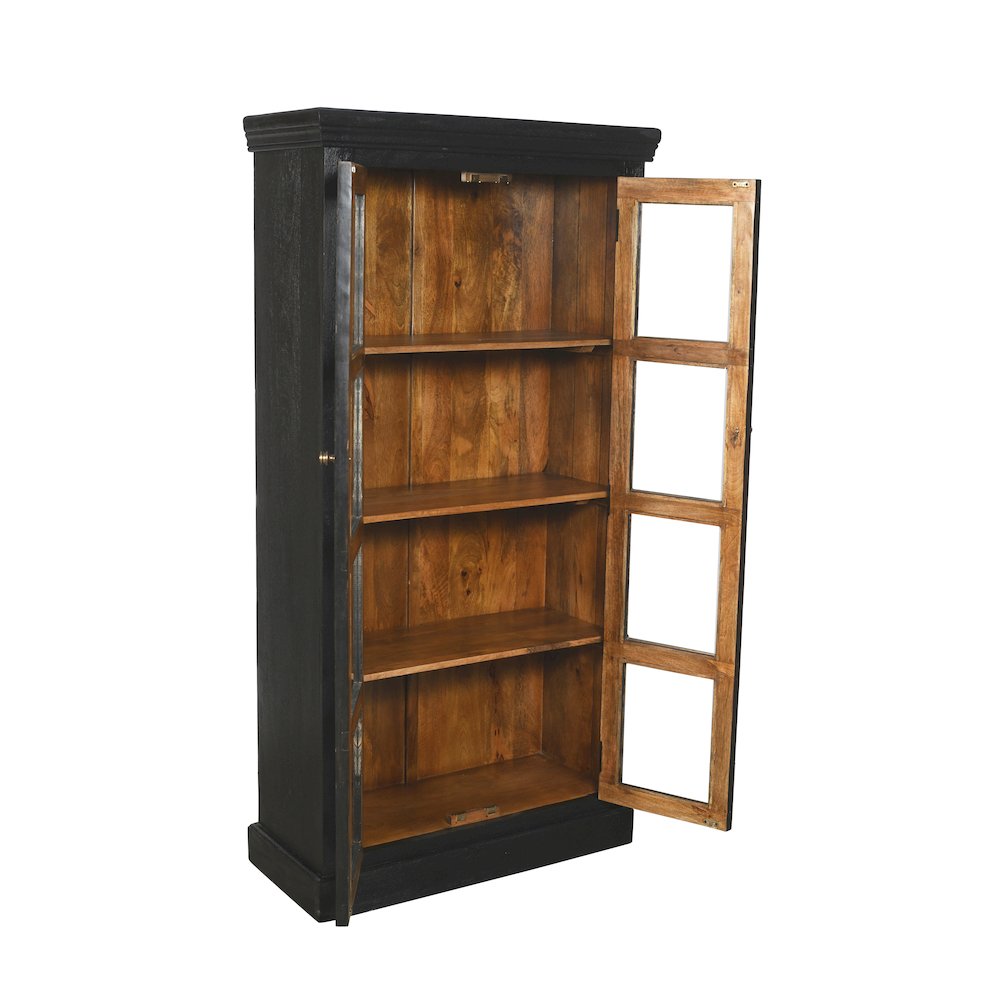 Peachtree 2-Door Cabinet in Charcoal Gray. Picture 4