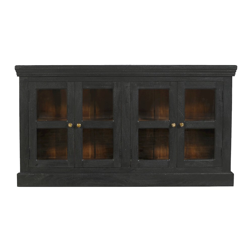 Peachtree 4-Door Sideboard in Charcoal Gray. Picture 1