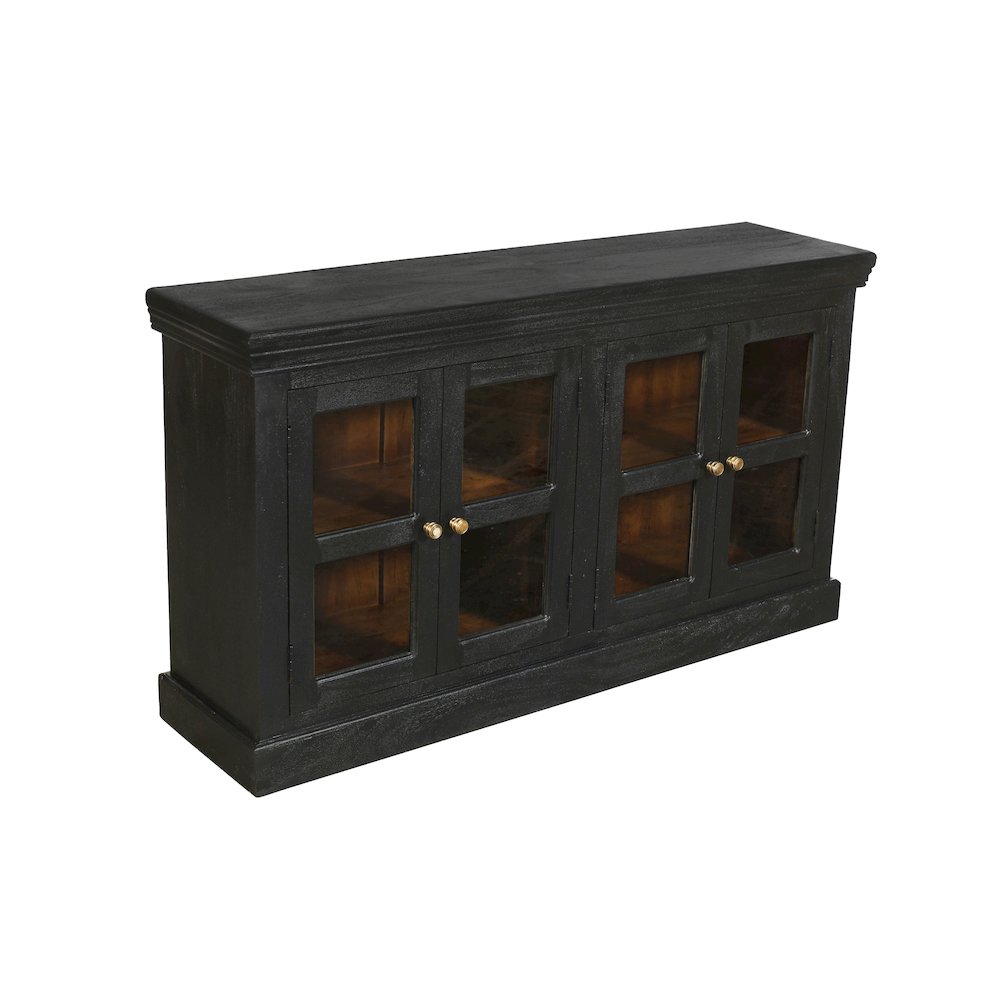 Peachtree 4-Door Sideboard in Charcoal Gray. Picture 2