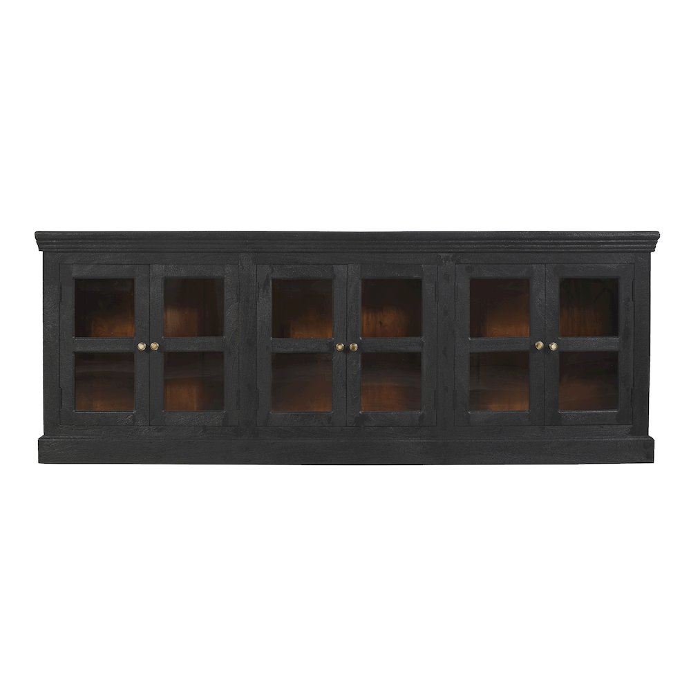 Peachtree 6-Door Sideboard in Charcoal Gray. Picture 1