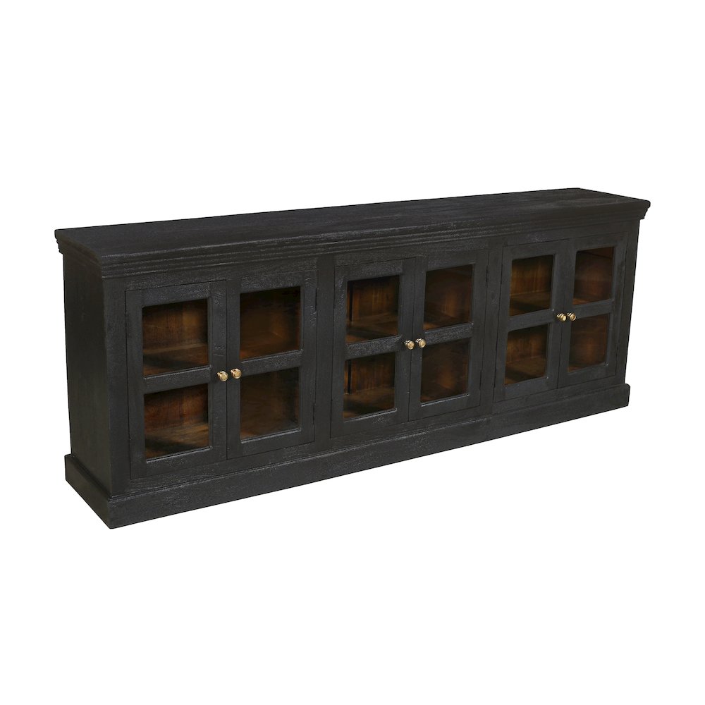 Peachtree 6-Door Sideboard in Charcoal Gray. Picture 3