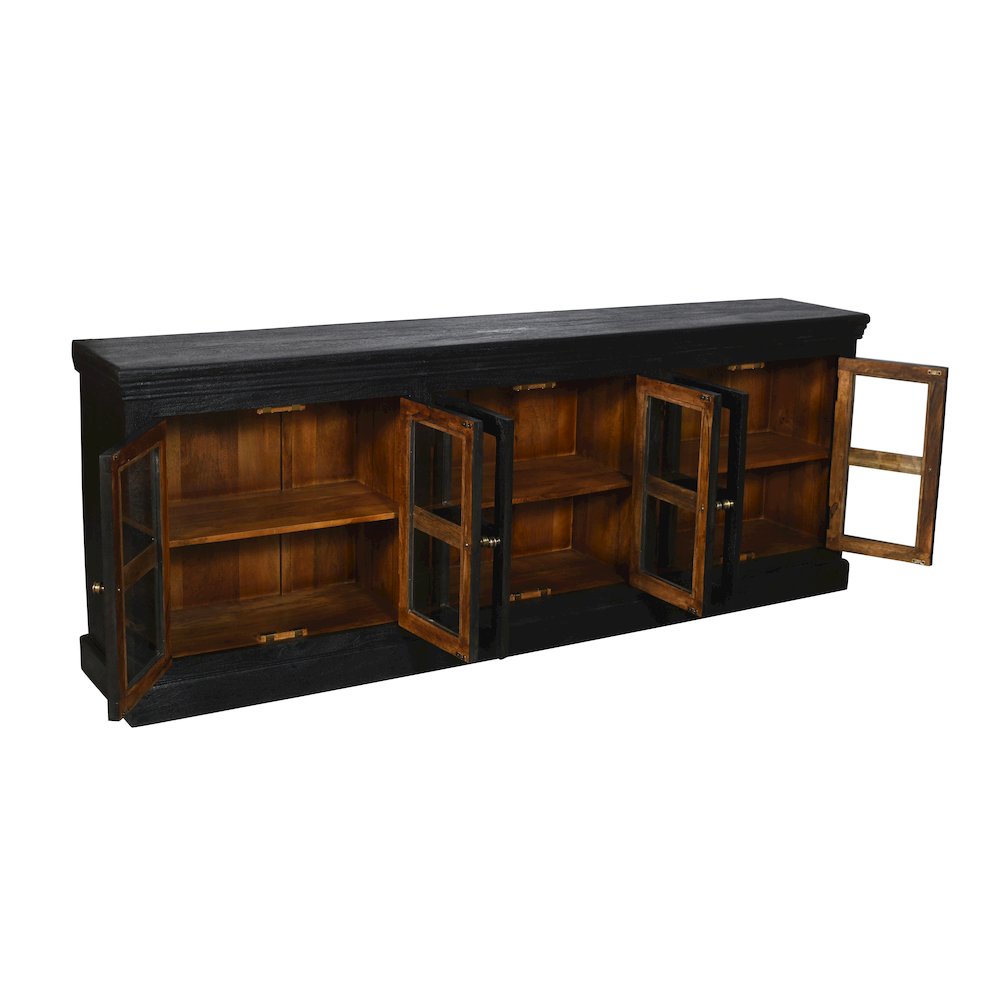 Peachtree 6-Door Sideboard in Charcoal Gray. Picture 4