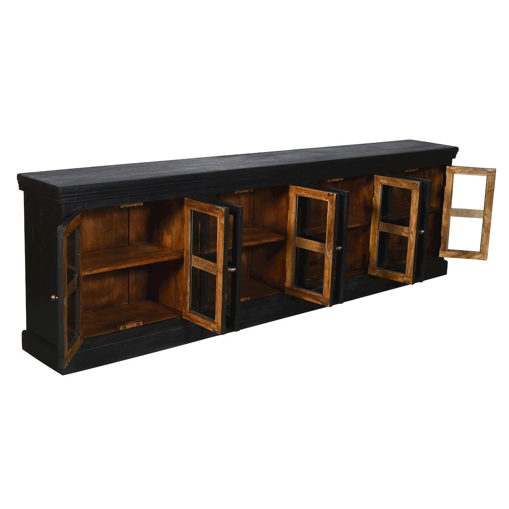 Peachtree 8-Door Sideboard in Charcoal Gray. Picture 3