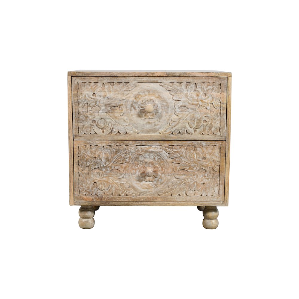 Cory 2-Drawer Nightstand in Natural. Picture 1