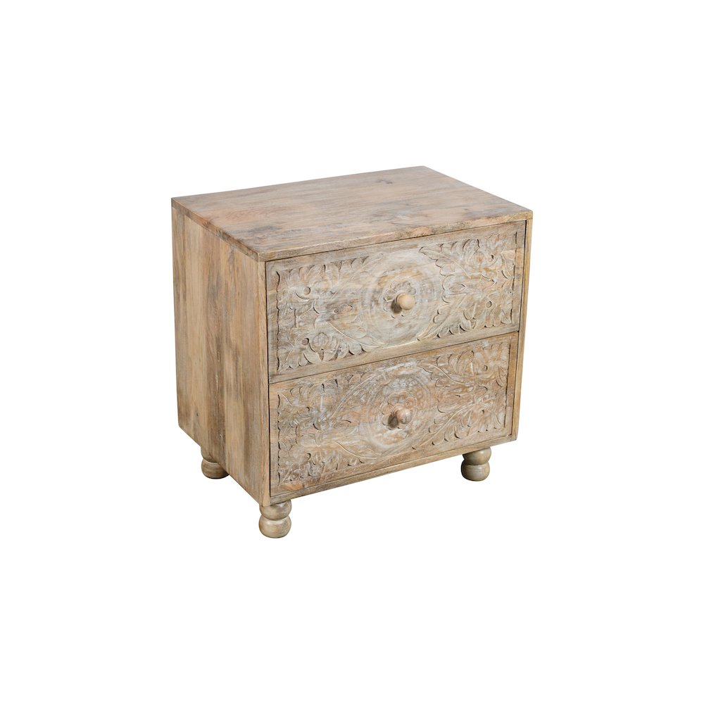 Cory 2-Drawer Nightstand in Natural. Picture 2