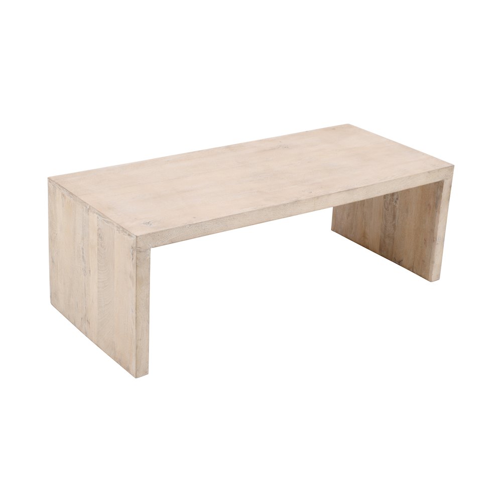Mir 3-Piece Coffee and End Table Set in Brushed White. Picture 4