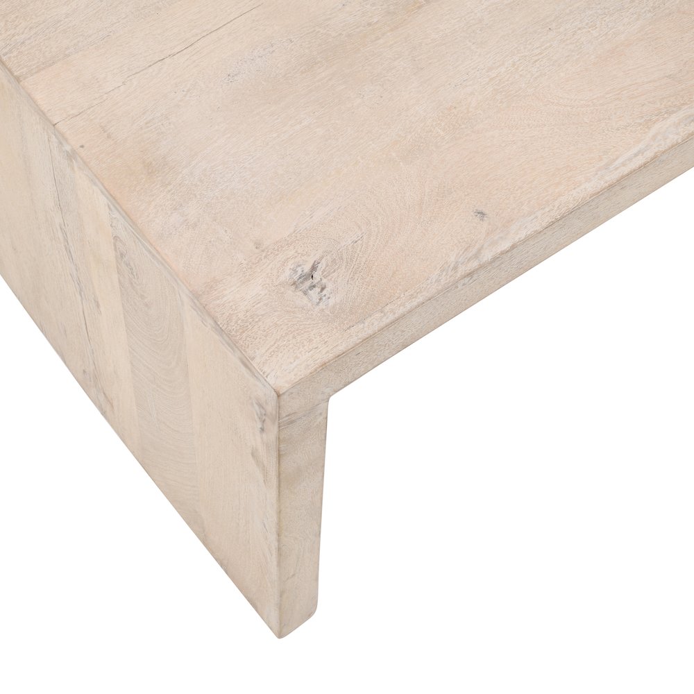 Mir 3-Piece Coffee and End Table Set in Brushed White. Picture 7