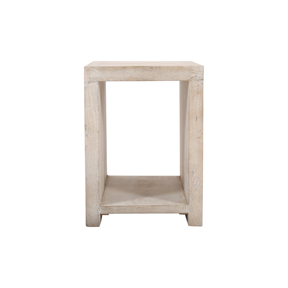 Mir 3-Piece Coffee and End Table Set in Brushed White. Picture 8