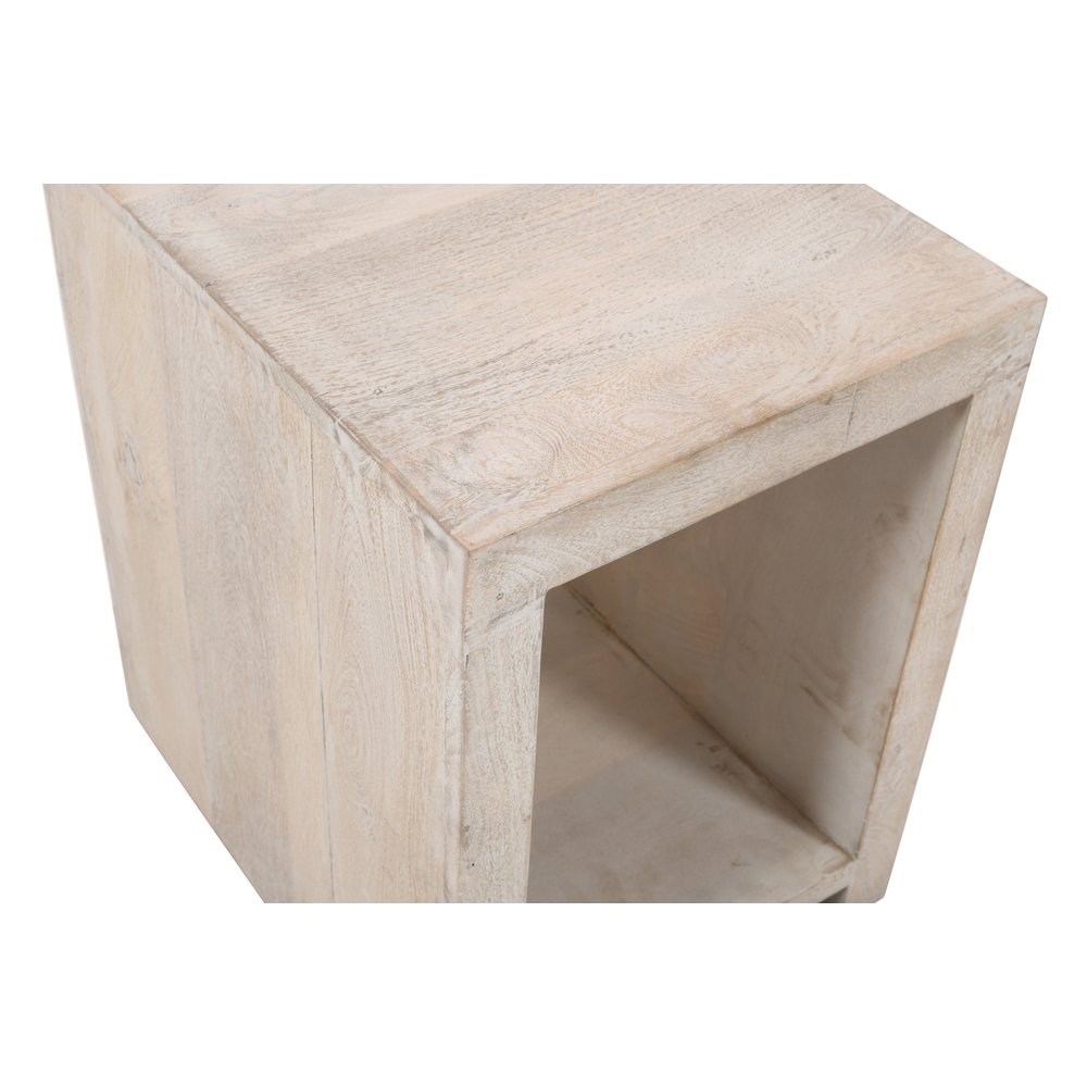 Mir 3-Piece Coffee and End Table Set in Brushed White. Picture 11