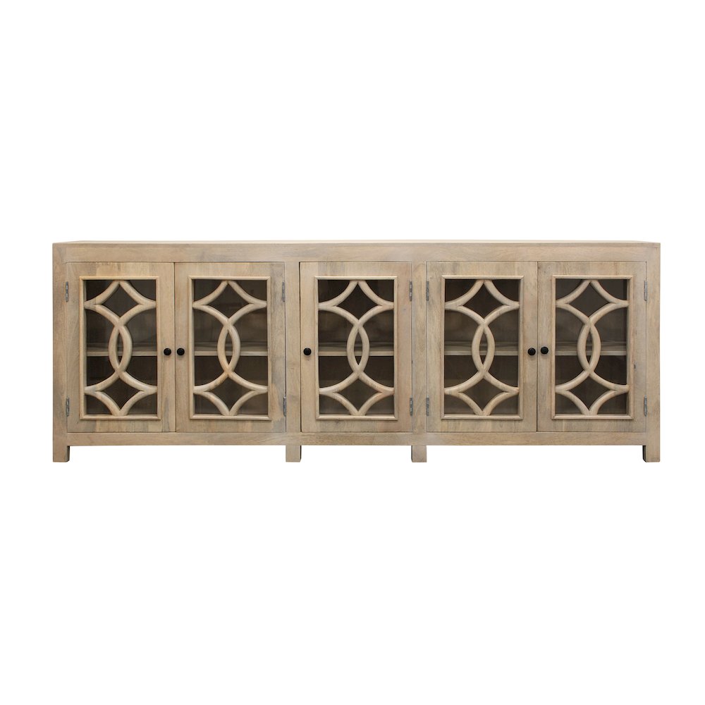 Bayside Canal 5-Door Sideboard in White Wash. Picture 1