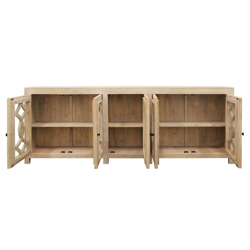 Bayside Canal 5-Door Sideboard in White Wash. Picture 3