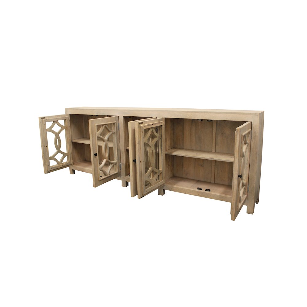 Bayside Canal 5-Door Sideboard in White Wash. Picture 5
