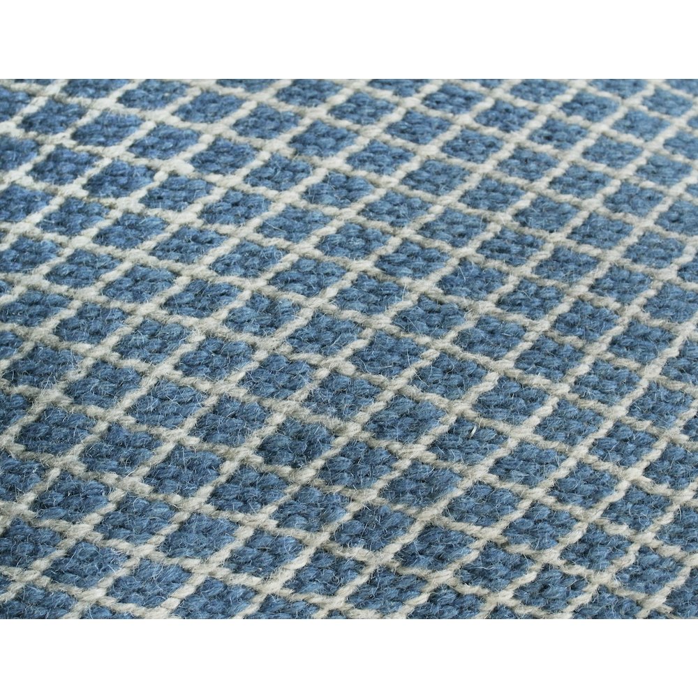 Contemporary Lia Blue Pouf. Picture 2